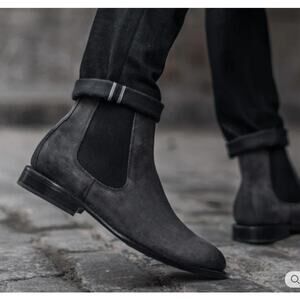Thursday Boots Boots Mens 10.5 Cavalier Chelsea Gray Suede Minimalist Goodyear